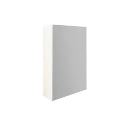 Top Bath Armoire miroir salle de bain 38 cm, 1 porte, Blanc mat, Mélaminé