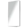 Homcom Armoire miroir salle de bain armoire de toilette murale meuble d'angle 2 étagères dim. 30L x 18,4l x 60H cm acier inox.
