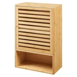 [En.Casa] Armoire murale de salle de bain Gjesdal bambou 60 x 40 x 20 cm naturel en.casa
