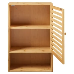[En.Casa] Armoire murale de salle de bain Gjesdal bambou 60 x 40 x 20 cm naturel en.casa