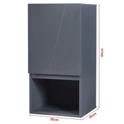 [En.Casa] Armoire murale de salle de bain Overath 60 x 30 x 30 cm gris en.casa