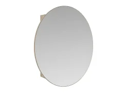 Armoire De Toilette|Vente-unique Armoire murale de salle de bain ovale avec miroir - Couleur chêne - RURI