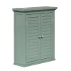 Armoire De Salle De Bains|Teamson Home Armoire murale de salle de bain en effet bois vert avec 2 portes