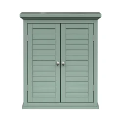Armoire De Salle De Bains|Teamson Home Armoire murale de salle de bain en effet bois vert avec 2 portes