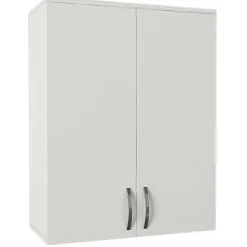 Armoire De Salle De Bains|Pier Import Armoire murale de salle de bains blanche 2 portes MARFA
