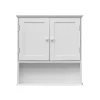 Mobili Rebecca Armoire Murale de Salle de Bains MDF Blanc 2 Portes et 1 étagère Rebecca Mobili