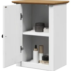 Vidaxl Armoire murale de salle de bain BODO blanc et marron 44x30x60cm