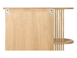 Vente-unique Armoire murale de salle de bain en teck avec miroir et niches - Coloris naturel - CIMAHI