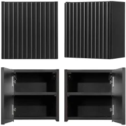 [En.Casa] Armoire murale de salle de bain Newport 30 x 30 x 19 cm noir en.casa