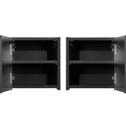 [En.Casa] Armoire murale de salle de bain Newport 30 x 30 x 19 cm noir en.casa