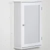Armoire De Salle De Bains|kleankin Armoire murale de salle de bain avec miroir - armoire à glace - placard de rangement toilettes - 1 porte, 2 étagères - blanc