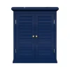 Armoire De Salle De Bains|Teamson Home Armoire murale de salle de bain en effet bois bleu avec 2 portes