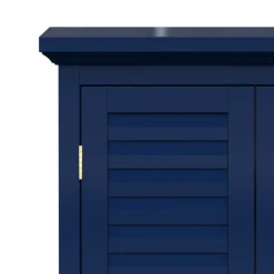 Armoire De Salle De Bains|Teamson Home Armoire murale de salle de bain en effet bois bleu avec 2 portes