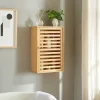 [En.Casa] Armoire murale de salle de bain Järfälla bambou 55 x 37 x 16 cm naturel en.casa