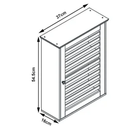 [En.Casa] Armoire murale de salle de bain Järfälla bambou 55 x 37 x 16 cm naturel en.casa