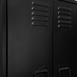 Armoire De Salle De Bains|IDMarket Armoire murale ESTER 2 portes métal noir design industriel