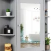 Giantex Armoire Murale pour Salle de Bain 10 Etageres avec Miroir Plusieurs Tablettes de Differentes Tailles 65 x 17 x 63CM Gris