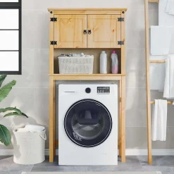 Meuble Wc|Vidaxl Armoire pour machine à laver salle de bain Corona pin massif