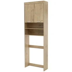 Ml-Design Armoire pour machine à laver 63x24x187 cm armoire haute MDF chêne salle de bain