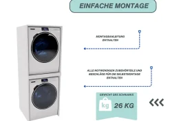Rangement Buanderie|Raumhirsch Furniture Armoire pour machine à laver et sèche-linge RAUMHIRSCH Meuble compact pour laverie