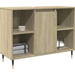 Meuble Wc|Vidaxl Armoire salle de bain chêne sonoma 80x33x60cm bois d'ingénierie