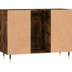 Meuble Wc|Vidaxl Armoire salle de bain chêne fumé 80x33x60cm bois d'ingénierie
