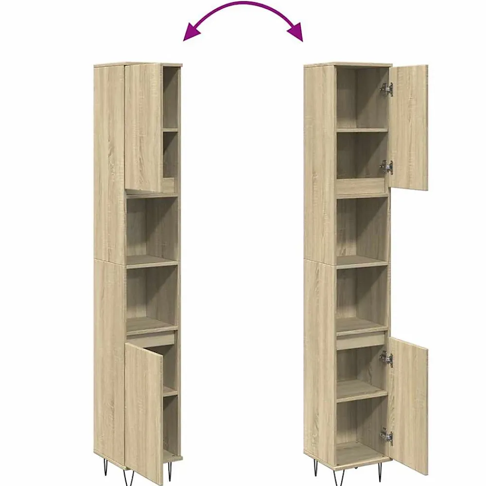 Vidaxl Armoire salle de bain chêne sonoma 30x30x190 cm