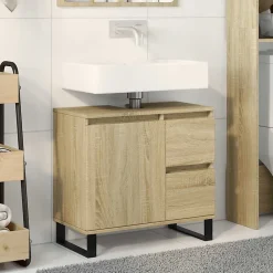 Meuble Wc|Vidaxl Armoire salle de bain chêne sonoma 65x33x60 cm