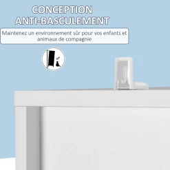 kleankin Armoire salle de bain, meuble de rangement colonne avec miroir, 2 portes, étagères réglables, 30x28x170cm, blanc
