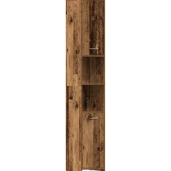 Meuble Wc|Vidaxl Armoire salle de bain vieux bois 30x30x183,5 cm bois ingénierie