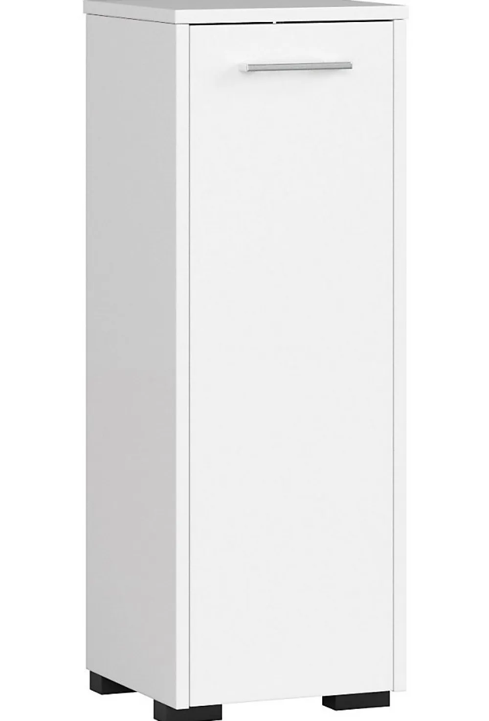 Akord Furniture Factory Armoire salle de bains AKORD FIN accr. au mur Blanche 30 cm 1 porte façade Blanche 2 étagères 30x30x85 cm