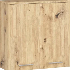 Akord Furniture Factory Armoire salle de bains AKORD FIN accr. au mur Chêne Artisan 60 cm 2 portes façade Chêne Artisan 2 étagères 60x22,5x60 cm