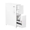 Meuble De Salle De Bains Faible Profondeur|Armoire De Salle De Bains|Sobuy Armoire Toilettes Compact, Meuble de Rangement Salle de Bain, BZR111-W,