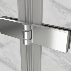 Saniverre ATEA Porte de douche d'angle H.180 cm pliante et pivotante - verre transparent 80 x 80 cm -