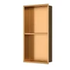 Etagère Salle De Bains|Swiss Aqua Technologies Aurum Niche de Douche à encastrer, Acier Inoxydable 304, 2 étagères, 60x30x10cm, Cuivre brossé PVD (SATAURN6030SBRG)