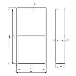 Etagère Salle De Bains|Swiss Aqua Technologies Aurum Niche de Douche à encastrer, Acier Inoxydable 304, 2 étagères, 60x30x10cm, Cuivre brossé PVD (SATAURN6030SBRG)