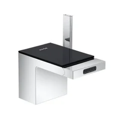 Axor MyEdition- Mitigeur monocommande bidet, avec garniture de vidage chrome/verre noir (47210600)