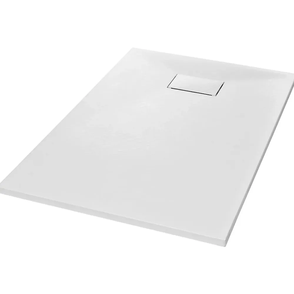 Vidaxl Bac de douche SMC Blanc 120 x 70 cm