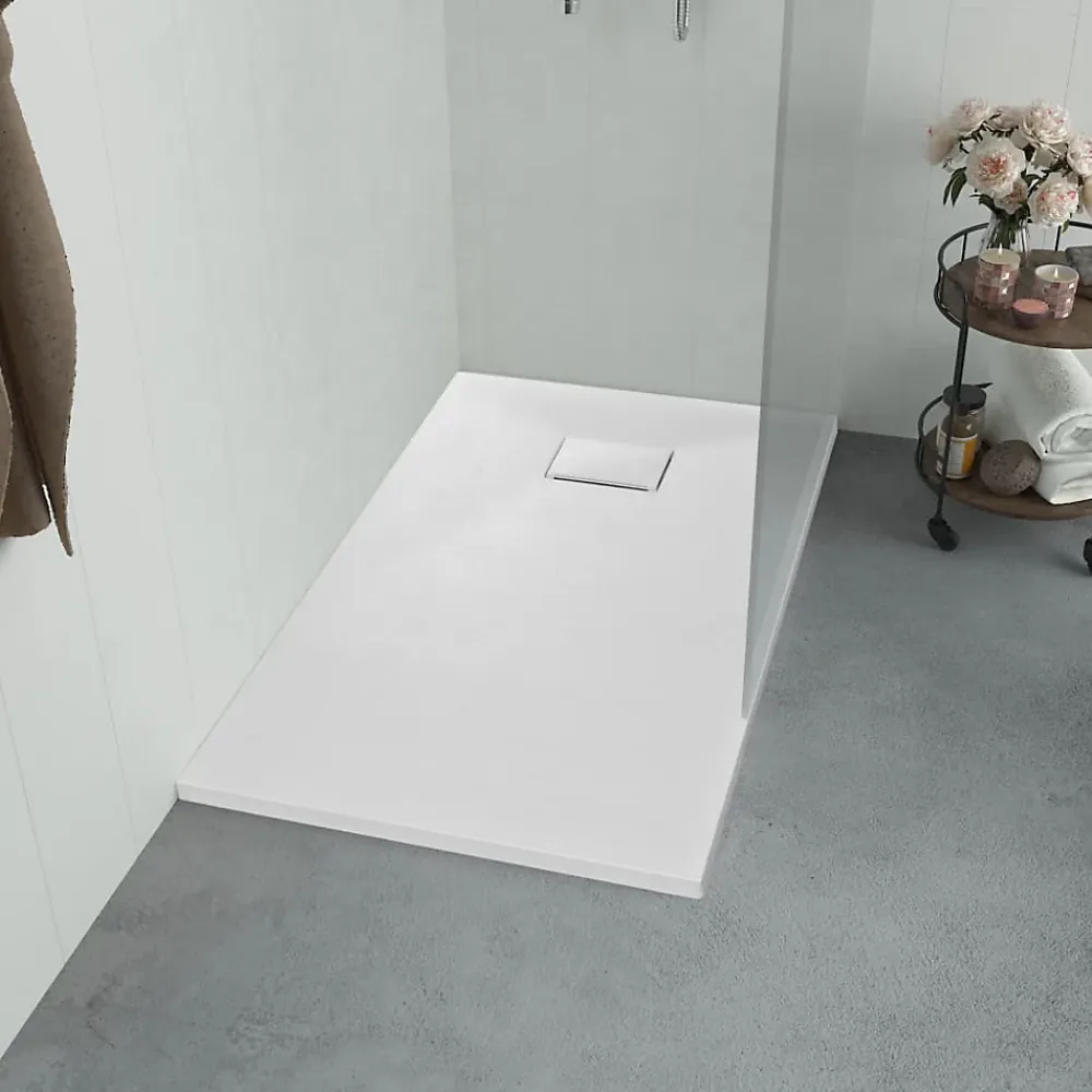 Vidaxl Bac de douche SMC Blanc 90 x 80 cm