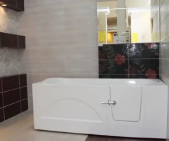 Azura Home Design Baignoire à porte EULALIE - 160cm
