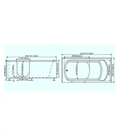 Baignoire À Porte|Azura Home Design Baignoire à porte KASTRAKI 151x75x61 cm droit ou gauche - gauche