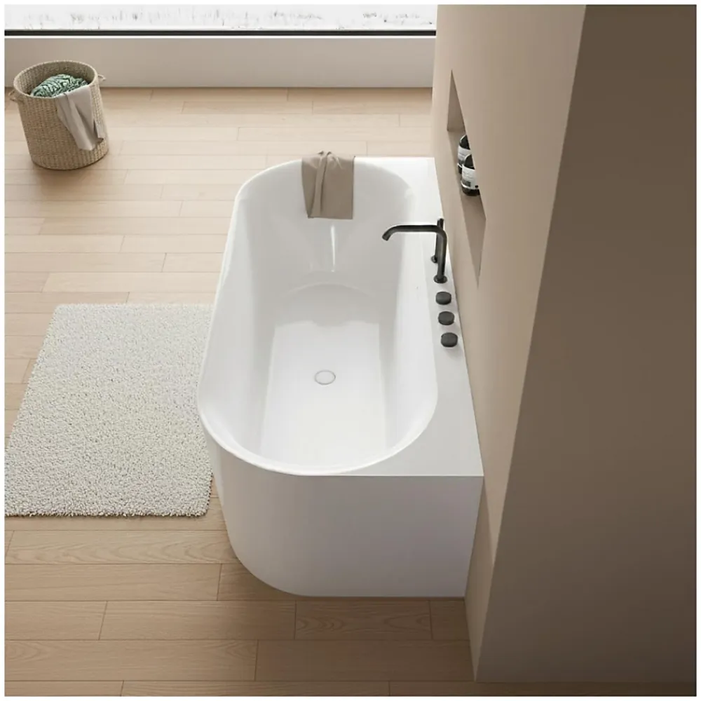Mob-In Baignoire acrylique FORMA murale blanche 170cm
