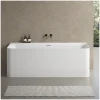 Baignoire Îlot|Mob-In Baignoire acrylique Lucite murale URBAN blanche 170cm URBAN