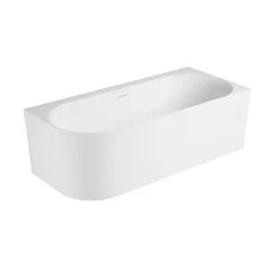 Baignoire Îlot|Mob-In Baignoire acrylique Lucite FORMA semi-îlot blanche 170cm - Angle droit