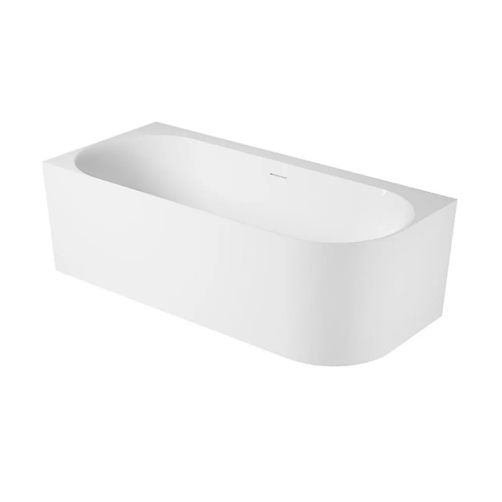Mob-In Baignoire acrylique Lucite FORMA semi-îlot blanche 170cm - Angle gauche
