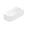 Baignoire D'Angle|GoodHome Baignoire adossée pour angle droit 170x75 cm Oguta blanc