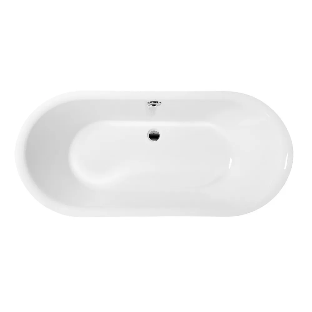 Rogier & Mothes Baignoire ancienne retro sur pieds SURRY HILLS Blanche 165 cm Pieds d'Aigle Bronze jaune vieilli