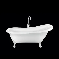 Baignoire Îlot|Rogier & Mothes Baignoire ancienne retro sur pieds RICHMOND Blanche 155 cm Pieds de Lion Blancs