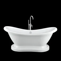 Rogier & Mothes Baignoire ancienne retro sur socle DARLINGTON Blanche 175 cm