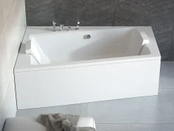 Azura Home Design Baignoire angle gauche ZIANIGI avec tablier - 160cm